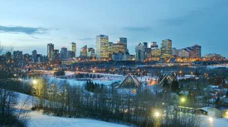 Edmonton skyline winter