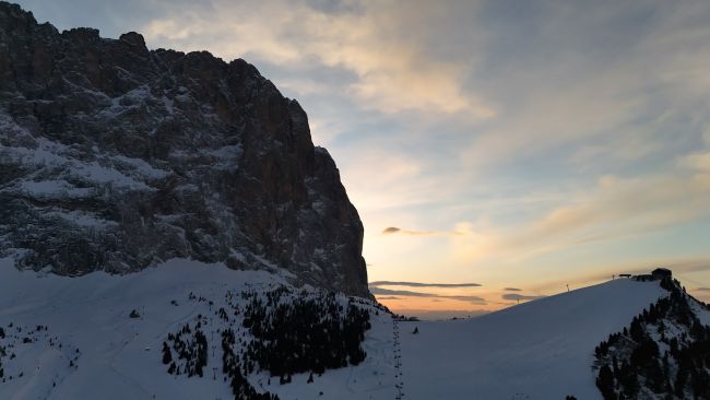 Zonsondergang in de Dolomieten