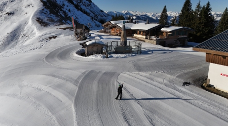 Alleen op de piste