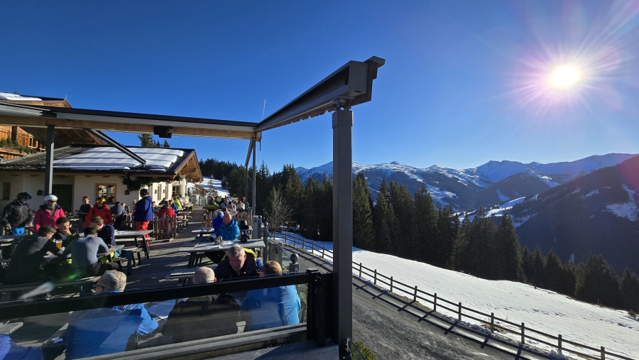 Pauze bij Rosswaldhütte.