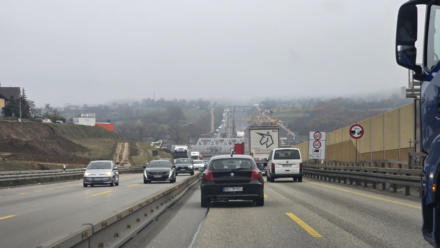 Wegwerkzaamheden op Autobahn