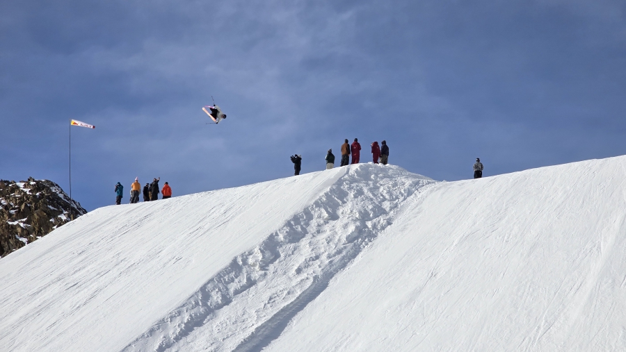 Snowpark Stubai, 3000 meter.