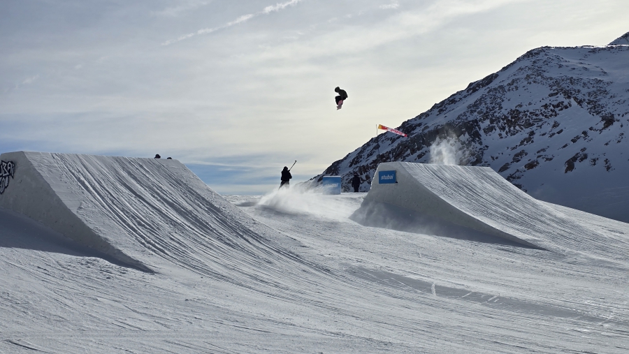 Snowpark Stubai, 3000 meter.