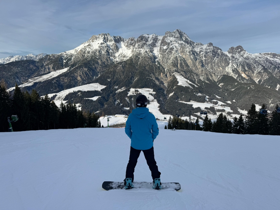 Nog één keer de piste af.