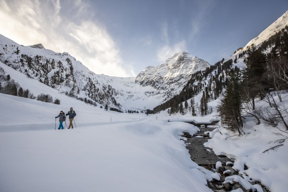 Sellraintal in de sneeuw.